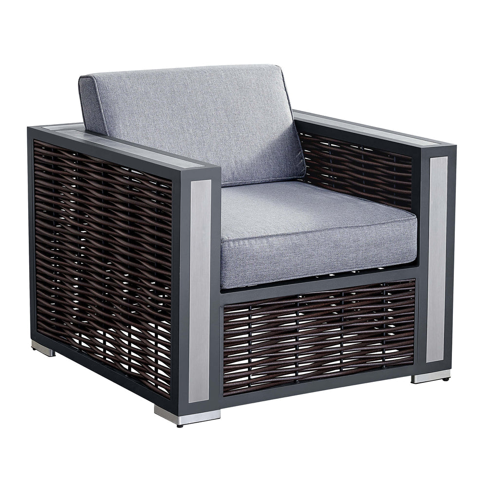 Avola 35" All Weather Wicker Rattan Patio Club Chair With Cushions Brand New Designer Quality Patio Sunroom