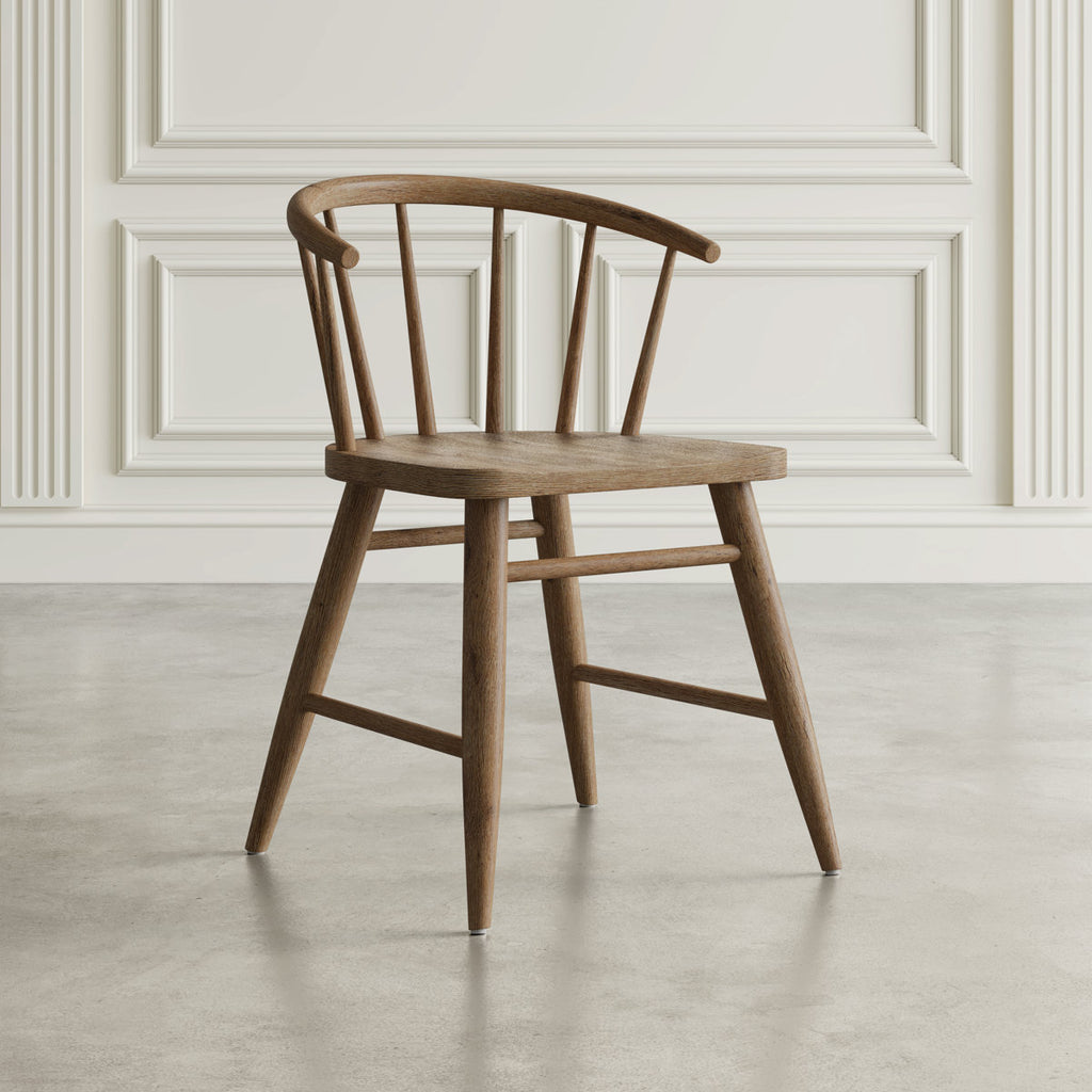 Chestnut Finished Dining Kitchen Shaker Chair Spindle Back New Assembled Home Furniture Durable Quality