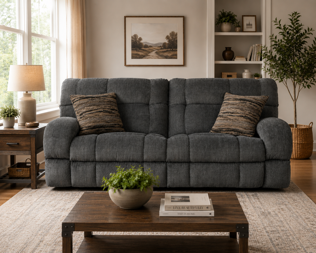 93" Power Reclining Sofa Couch With USB Brand New Fully Assembled